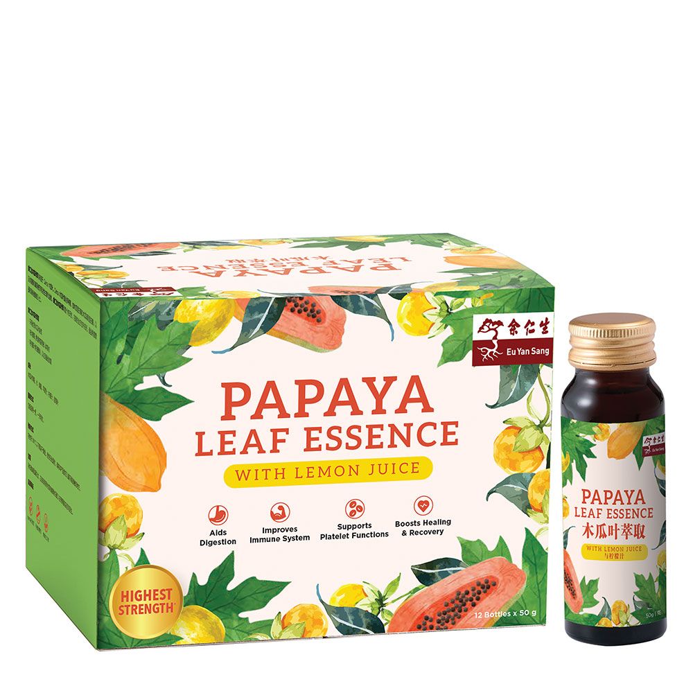 Papaya Leaf Essence (With Lemon Juice) 12'S