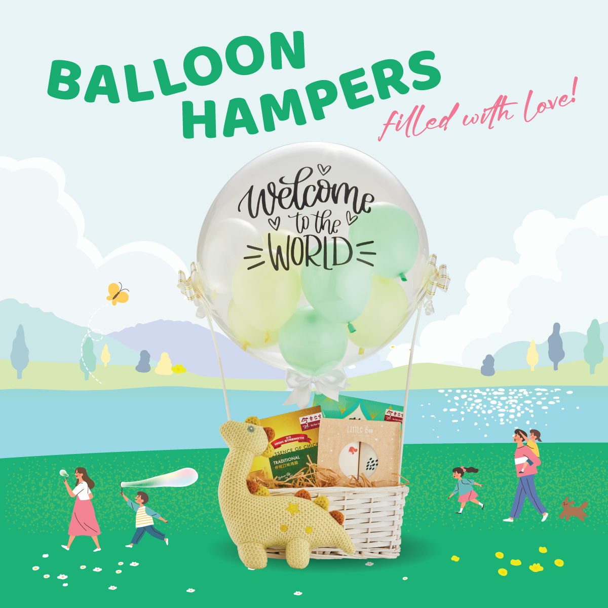 Welcome to the World Bubble Balloon Hamper