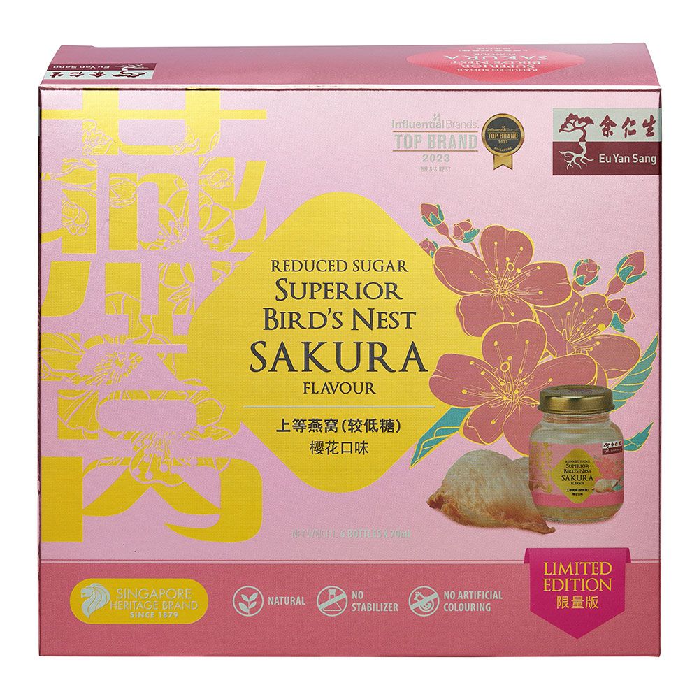 Superior Bird's Nest Sakura Flavor (Reduced Sugar) 6's